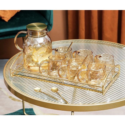 BÌNH ĐỰNG NƯỚC THỦY TINH CAO CẤP CHỊU NHIỆT LÊN TỚI 400 ĐỘ C MÀU VÀNG GOLD