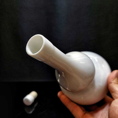 Nậm Rượu Đẹp 500ML gốm sứ cao cấp mẫu Hồ Lô cao màu trắng - Nậm Đựng Rượu Gốm Sứ chất lượng đảm bảo (L1A)