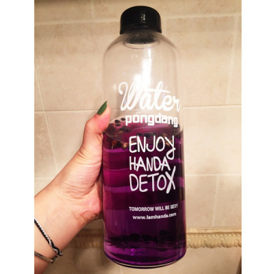 Bình Nước Detox Hàn Quốc Kèm Túi Vải 600ml