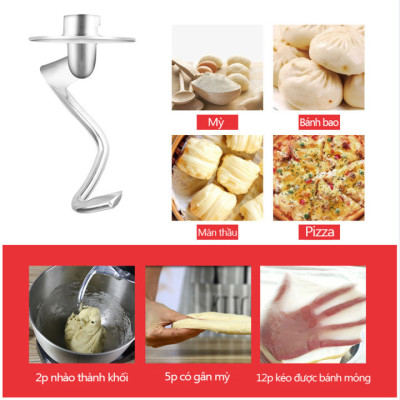 Máy trộn bột, Máy nhào bột, đánh trứng cao cấp DSP KM3030 Công suất 1000W, dung tích 5 lít - Hàng nhập khẩu