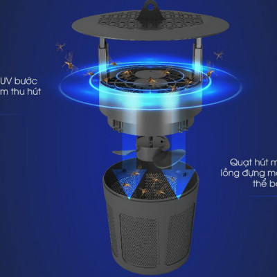 Đèn bắt muỗi Rạng Đông Model DBM01 5W Tiện Ích, Hạn Chế Tiếng Ồn, Không Gây Tiếng Nổ, Không Tạo Mùi Khét.