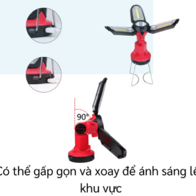 Đèn pin cầm tay đi phượt cắm trại đa năng 3 in 1 - đèn pin siêu sáng - đèn pin mini - den pin cam tay - đèn bão - đèn cắm trại dã ngoại