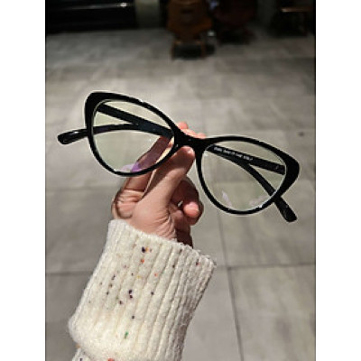 Kính Mắt mèo gọng nhựa đen dẻo