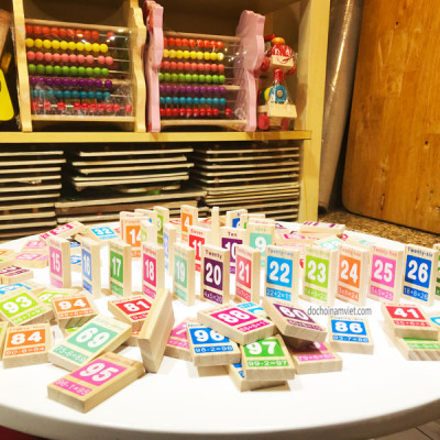 Domino 100 số Tiếng Anh phép toán cho bé học và chơi xếp hình sáng tạo