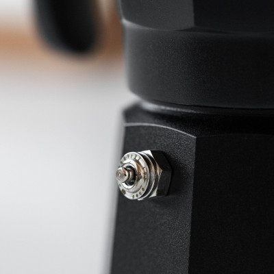 Bình moka nhôm 2 cup 90ml màu đen CAFE DE KONA