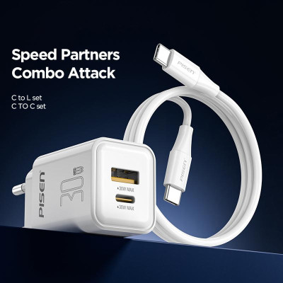 Sạc Nhanh Pisen Quick - Vivid GaN 1C1A 30W - Pisen CL1200