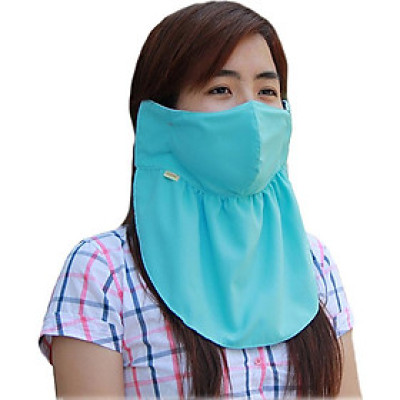 Khẩu trang lớn chống nắng UPF50+ cyan Zigzag MAS00406