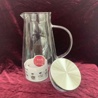 BÌNH ĐỰNG NƯỚC THỦY TINH CHỊU NHIỆT CAO CẤP NẮP INOX - ANTH674