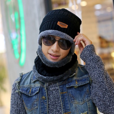 Bộ mũ len, nón len và choàng cổ cao cấp A079