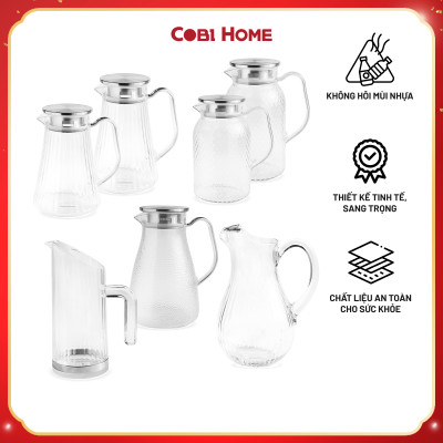Bình Nước Nhựa Trong Suốt , Cao Cấp , Đa Dạng Mẫu Đủ Size 1L ,1.3L, 1.5L . Nhập Khẩu Chính Hãng Cobi .