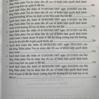 Kỹ năng giải quyết vụ án hành chính trong lĩnh vực Quản lý đất đai và thực tiễn xét xử của Tòa án nhân dân (Tái bản lần thứ nhất, có sửa đổi, bổ sung theo luật đất đai 2024) 