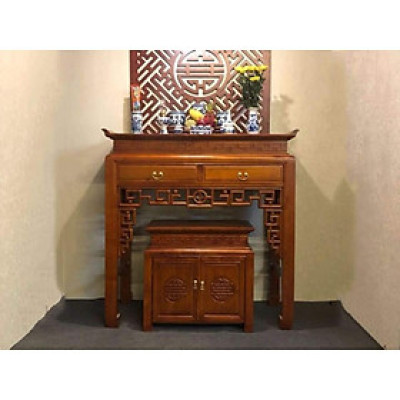 Án Gian, Án Thờ Gỗ Sồi Tự Nhiên Hoàn Toàn Size 127cm