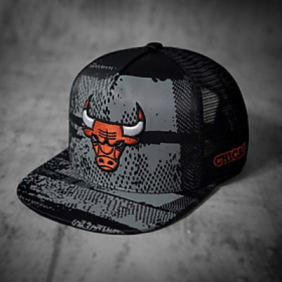 (Hàng VNXK) Nón kết, mũ lưỡi trai Trâu Chicago vải kaki phối lưới đẹp form chuẩn thời trang