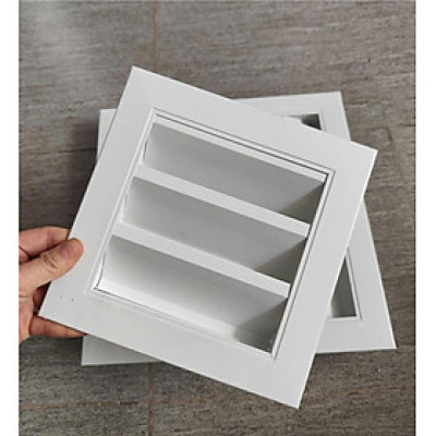 cửa gió louver nan Z 200x200 kèm lưới chắn côn trùng lắp thông gió tránh hắt mưa