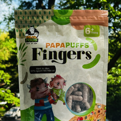 Bánh ăn dặm PAPAFOOD PAPAPUFFS FINGERS - 100% Nguyên Liệu Hữu Cơ - Gói 50g
