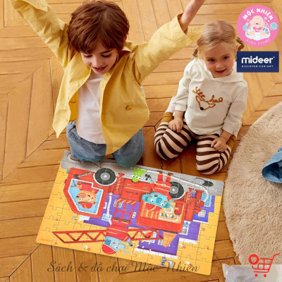 Đồ Chơi Xếp Hình Puzzle Level 4 Mideer - Kỳ lân Ngựa hồng - Giao thông - Khủng long (gồm 03 tranh 54 - 70 và 88 Mảnh Ghép)