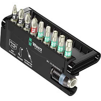 Bộ Đầu Bits Gồm 10 Chi Tiết Wera Bit-check 10 Stainless 1 (675681) - Hàng Chính Hãng 100% từ Đức
