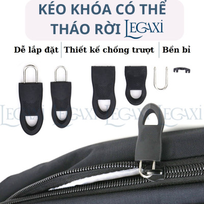 Móc Khóa Zip Kéo Thay Thế Bằng Nhựa Kim Loại Có Thể Tháo Rời Cho Balo Túi Xách, Vali, Áo Khoác, Quần 