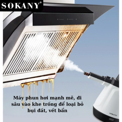 Máy làm sạch bằng hơi nước SOKANY SK-11047 công suất mạnh mẽ 2000W, nhiệt độ cao, áp suất lớn, dùng cho nhà bếp, gia đình - HÀNG CHÍNH HÃNG
