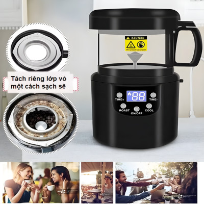 Máy rang hạt cà phê công nghệ gia nhiệt không khí chuyên nghiệp thương hiệu Cafemasy CCR-305 - Hàng Nhập Khẩu