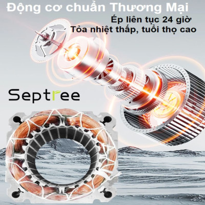 Máy ép dầu ăn thực vật 2 đầu kép đa năng thương hiệu Mỹ cao cấp Septree B02S Plus - Công suất 1900W - Hàng nhập khẩu