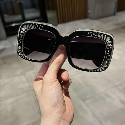 Kính râm nữ Mắt vuông đính đá lấp lánh cao cấp