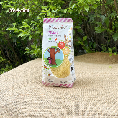 Mì ăn dặm hữu cơ cho bé dạng sợi Bio Junior 200g (Từ 8 tháng tuổi)