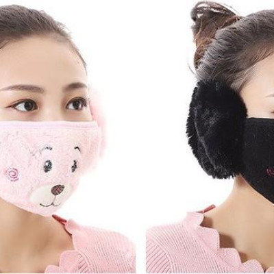 Khẩu trang bịt tai giữ ấm mùa dịch - KTA2 Giao Màu Ngẫu Nhiên 