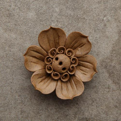 Đĩa cắm nhang hương hoa gốm đốt trầm dễ thương (size mini)