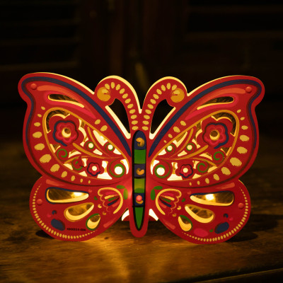 Lồng đèn Trung Thu - Lồng đèn trang trí "Ký ức tuổi thơ" hình Bướm (size mini)