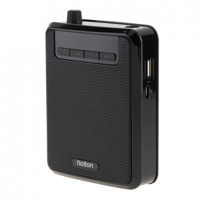 Loa trợ giảng ROLTON K300 – Công suất 5-10W, Tần số 50Hz – 17KHz, Kết nối đa dạng USB Thẻ nhớ gắn ngoài AUX, Pin Lithium 1200mAh 8-10 tiếng sử dụng, Âm thanh chuyên nghiệp, Thiết kế nhỏ gọn, Micro đeo tai, Giảng dạy, Hướng dẫn viên - Hàng nhập khẩu