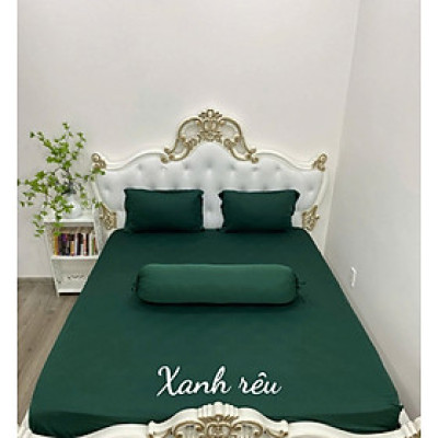 Bộ Drap gối  Thun Hàn Quốc 4 món { drap và 3 áo gối}