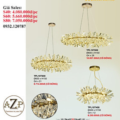 ĐÈN THẢ TRẦN PHA LÊ / ĐÈN THÔNG TẦNG TRANG TRÍ PHÒNG KHÁCH / PHÒNG NGỦ / CẦU THANG / KHÔNG GIAN SANG TRỌNG AZP-10 phong cách đương đại, hàng nhập khẩu AZP