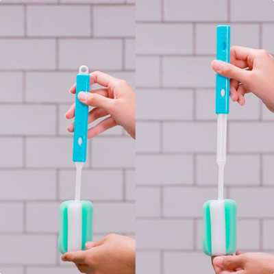 Combo 01 Bình đựng nước Pearl Metal Life Gourier + 01 Dụng cụ cọ rửa bình nước, chai lọ cán dài Kokubo- Made in Japan