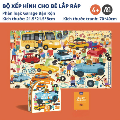 Đồ Chơi Ghép Hình Cho Bé Mideer Vali Gara Chủ Đề Ô Tô, Đồ Chơi Phát Triển Trí Tuệ Cho Trẻ Em Từ 2,3,4,5,6,7 Tuổi