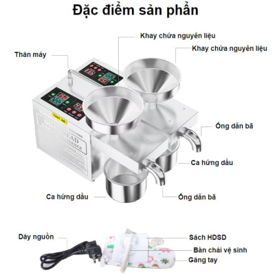 Máy ép dầu ăn thực vật 2 đầu kép đa năng thương hiệu Mỹ cao cấp Septree B02S Plus - Công suất 1900W - Hàng chính hãng
