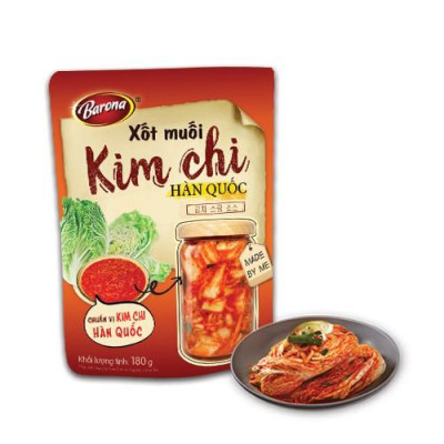 Xốt Muối Kim Chi Hàn Quốc Barona 2 gói x 180g (tặng hũ thủy tinh cao cấp)