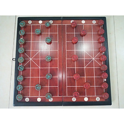 Bộ Quân Cờ Tướng Gỗ, Kèm Bàn Cờ Tướng Gỗ Hương KT 50 x 50 cm