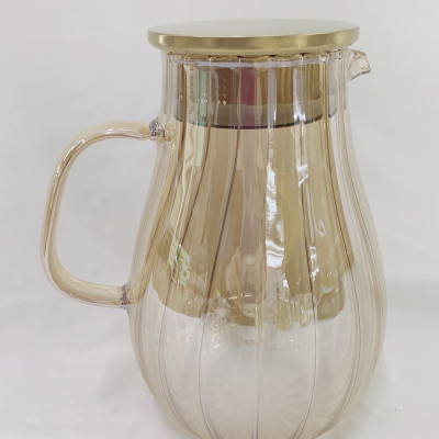 Bình đựng nước thủy tinh cao cấp chịu nhiệt màu vàng - ANTH668