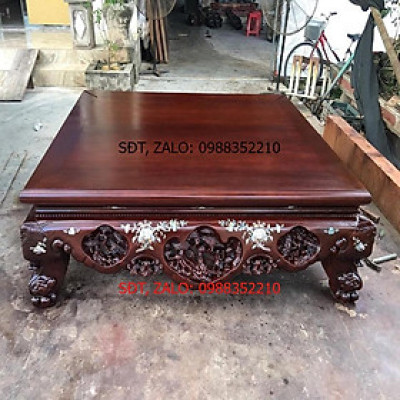 Sập Nằm Ba Bông Khảm Trai Gỗ Gụ