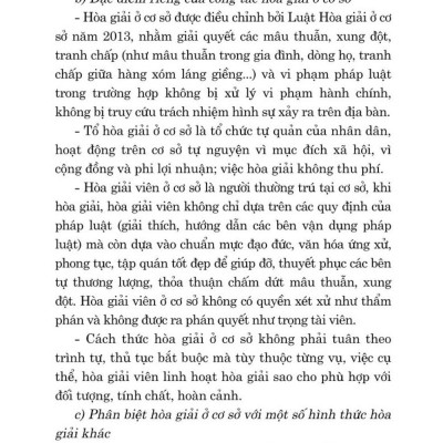 Cẩm nang công tác hòa giải ở cơ sở ( bản in 2024)