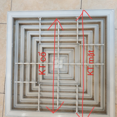cửa gió khuếch tán 300x300, cửa gió cấp điều hòa âm trần, nan gió khuếch tán nhôm
