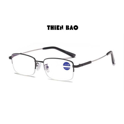 Kính lão thị, kính viễn thị Nam nữ KVM367 hàng đẹp xẻ cước chống as xanh Gọng TITANIUM càng dẻo chuẩn độ loại I