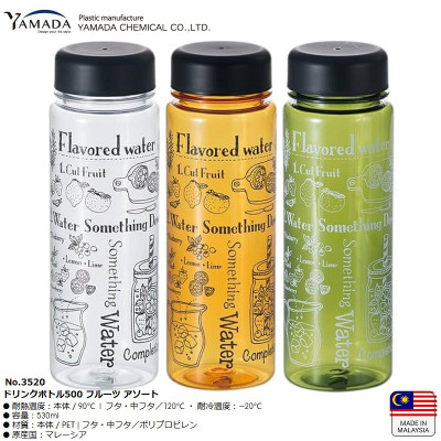 Bình nước tritan Yamada Fruit 500ml - Hàng Nội Địa Nhật Bản