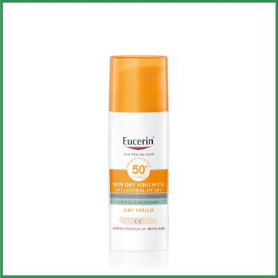 Kem Chống Nắng Trang Điểm Eucerin Sun Creme Face-Tinted CC Cream SPF50+ (50 ml)