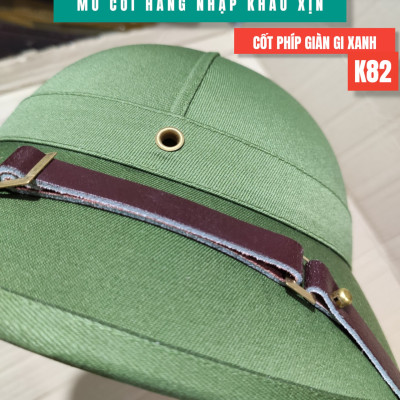 ( HÀNG CAO CẤP ) MŨ CỐI XỊN VẢI BỌC GABADIN QUAI DA THẬT LÒNG CỐT PHÍP GIÀN GI XANH CHỊU MƯA CHỊU NẮNG CHỊU VA ĐẬP