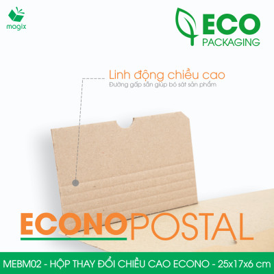 MEBM02 - 25x17x6 cm - 20 hộp carton thay đổi chiều cao siêu tiết kiệm - Hộp đóng sách, hộp gói hàng