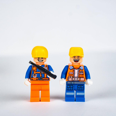 Đồ Chơi Lắp Ráp Xe Công Trình Xây Dựng 2 Trong 1 - Construction Workers - Toys&Joys 8726 (137 Mảnh Ghép)