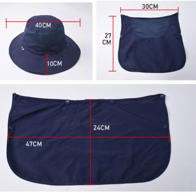 Mũ Chống Nắng Đa Năng, Nón Dã Ngoại, Câu Cá Kèm Khẩu Trang MCN02
