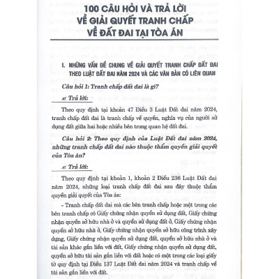 100 câu hỏi giải quyết tranh chấp về đất đai tại Tòa án